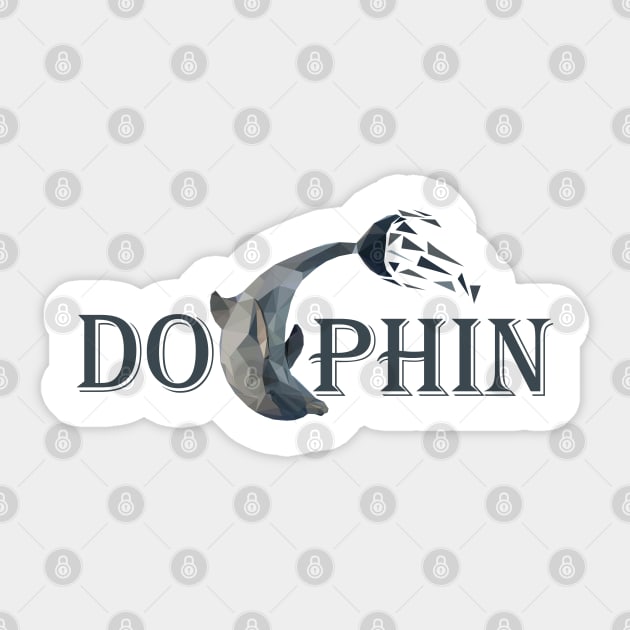 dolphin lowpoly art Sticker by Amartwork